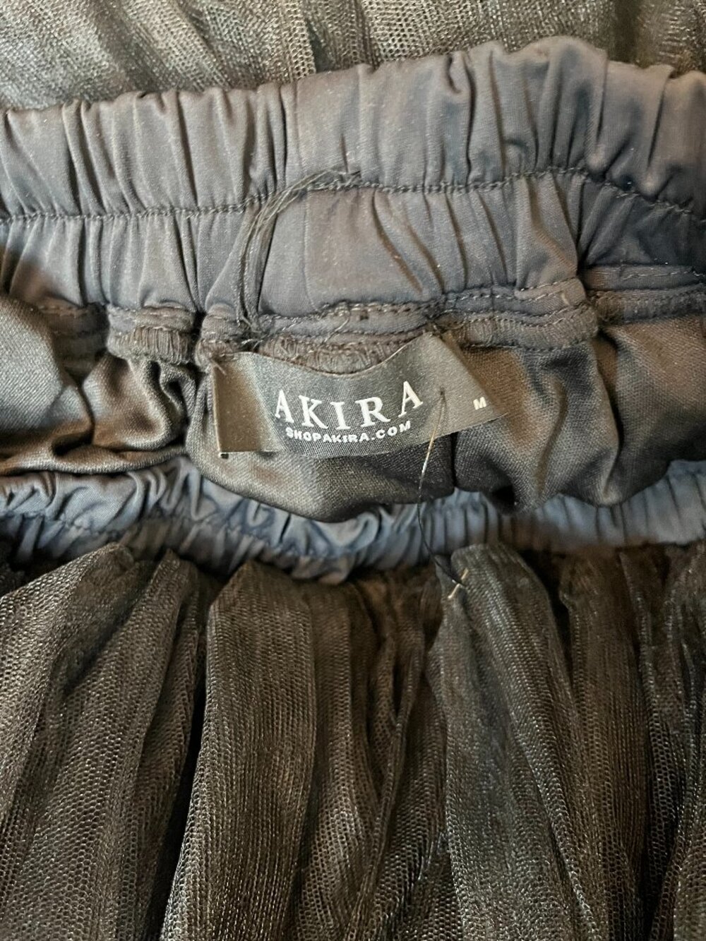 AKIRA Black High Low Ruffled Tulle Skirt Only - Picture 5 of 5